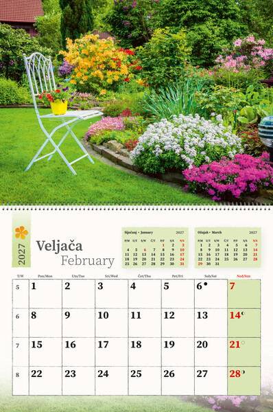 Preklopni zidni kalendar – Dani u vrtu
