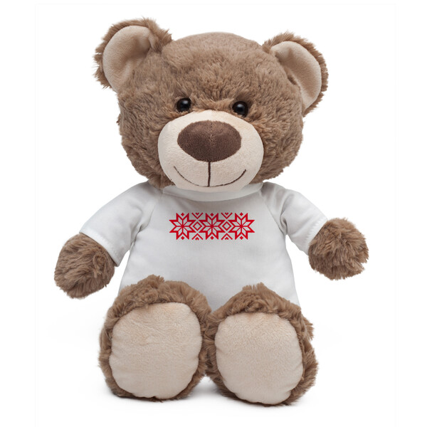 Big Teddy cuddly toy in Xmas T-shirt