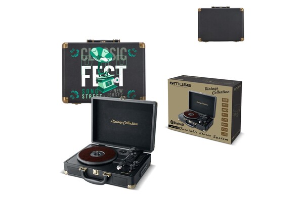 Muse MT-103 Turntable with Built-in Bluetooth Speakers