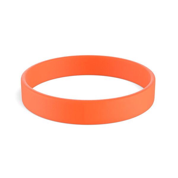 Silikonové náramky na míru (12mm width) - Orange / 20x1.2x0.2cm