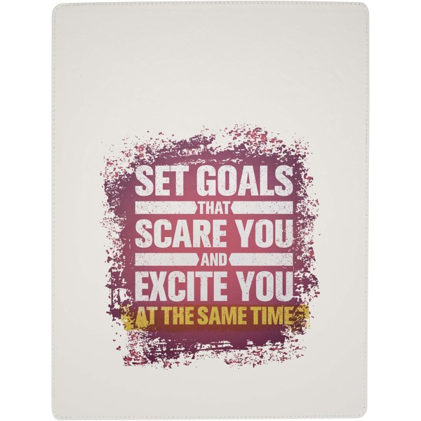 Clast A4 Klemmbrett mit Magnetverschluss und RCS recyceltem Kugelschreiber (schwarze Mine) - weiss