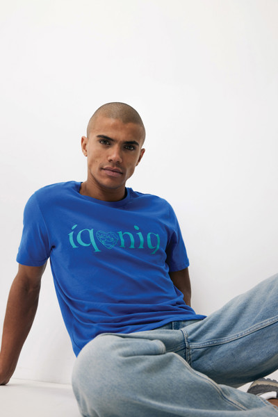 T-shirt en coton recyclé IQONIQ Brett - Bleu Royal / S
