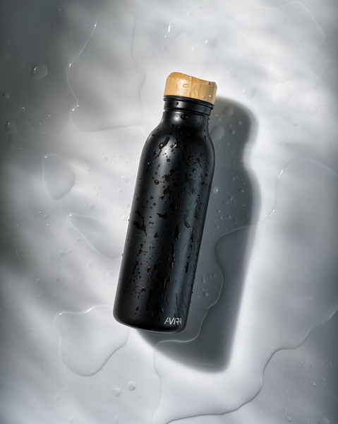 Avira Alcor RCS Re-steel single wall water bottle 600 ML - Black