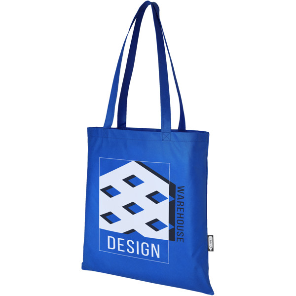 Sac shopping convention Zeus de 6 L non tissé recyclé certifié GRS - Bleu royal