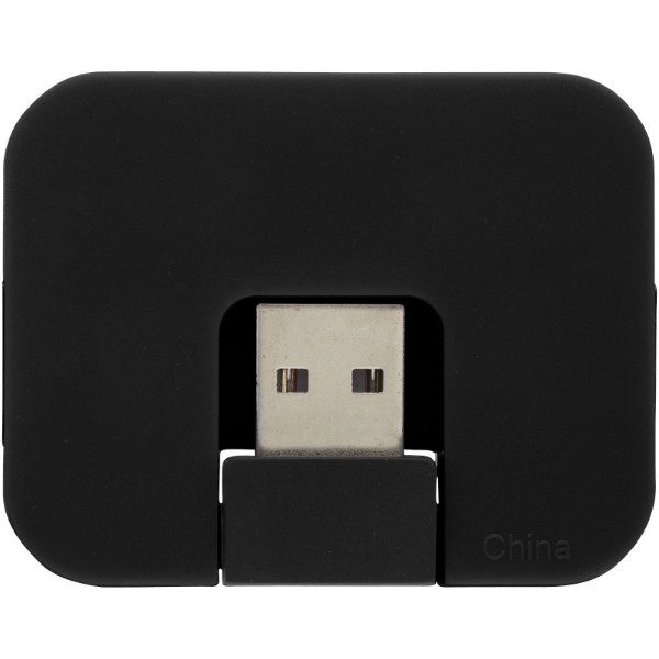 Gaia 4-port USB hub - Solid Black