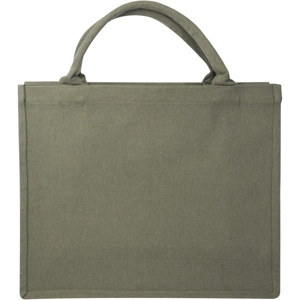 Tote bag per libri in materiale riciclato da 500 g/m² Trace Aware™ - Verde