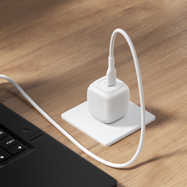 Belkin 45W USB PD Wall Charger with PPS and Cable - blanc
