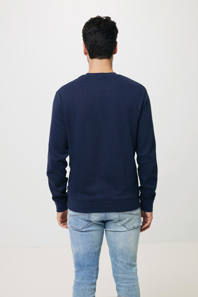 Sweater à col rond en coton recyclé Iqoniq Zion - Bleu Marine / XXS