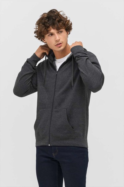 Sol's Stone - Unisex φούτερ με φερμουάρ - Grey Melange / L