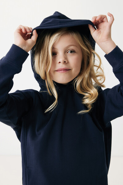 Sweat à capuche avec poches latérales Iqoniq Yengo Kids - Bleu Marine / 56