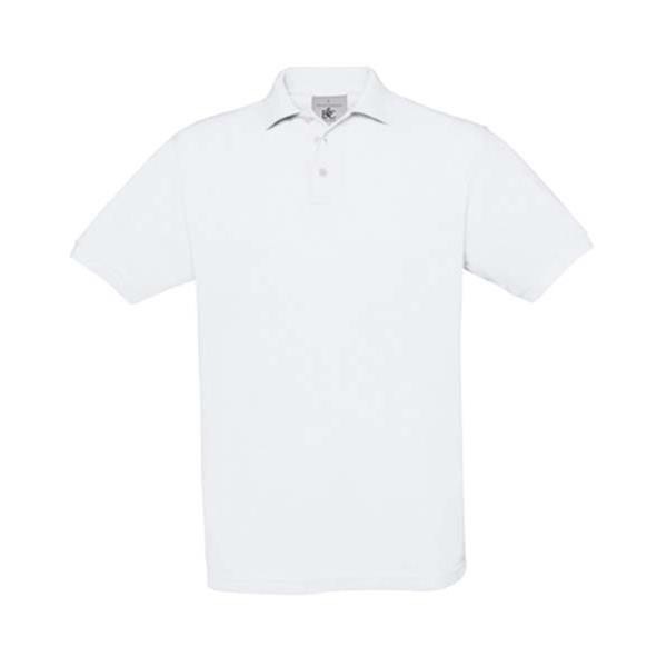 Polo B&C Safran 180G - 100% Algodão (Investindo Em Better Cotton) - Branco / 2XL