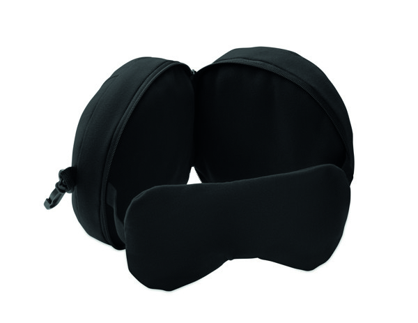 Utazópárna és alvómaszk szett Soft Nuit - Fekete