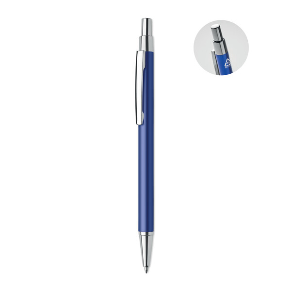 Stylo bille aluminium recyclé Dana - Bleu Royal