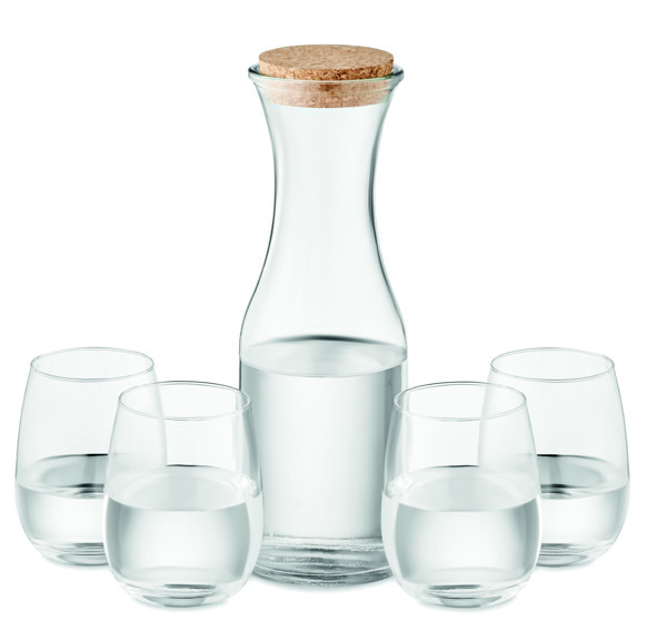 Set za pijačo Piccadilly reciklirano steklo, vrč 1L, kozarci 420 ml