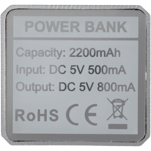 WS101 2200/2600 mAh powerbank - Silver / 2600mAh