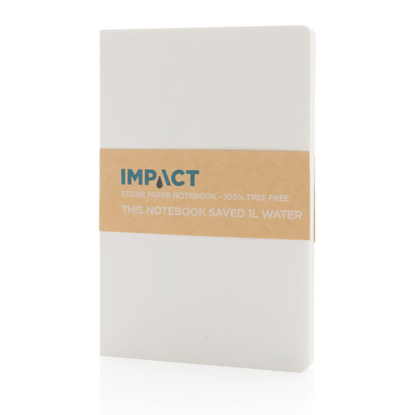 Impact softcover stone paper notebook A5 - White