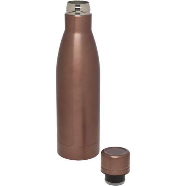Bouteille isotherme Vasa en acier inoxydable recyclé certifié RCS de 500 ml avec isolation par le vide et couche de cuivre - Bronze