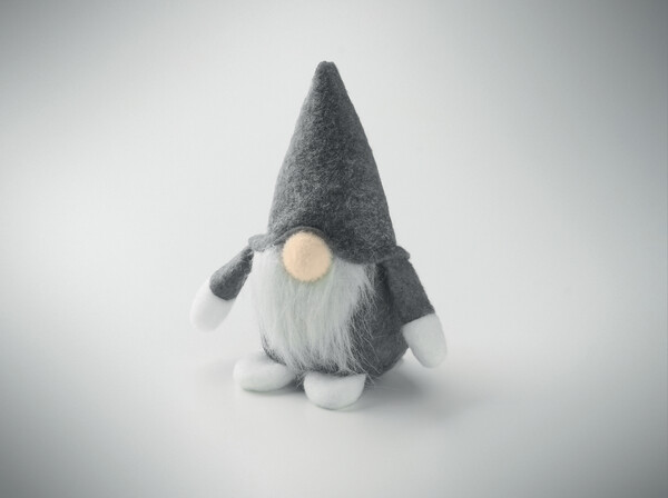 Felt gnome decoration Frosty - Grey