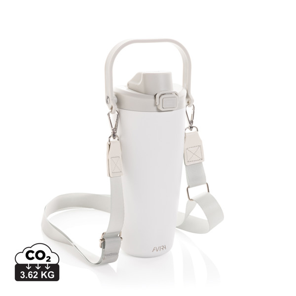 Avira Ayala RCS re-steel duosip lockable crossbody tumbler - White
