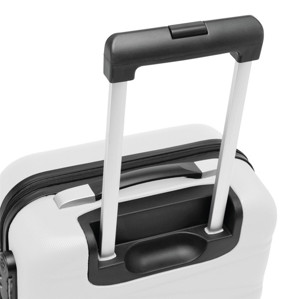 Padua trolley suitcase, boarding size, ABS shell - White