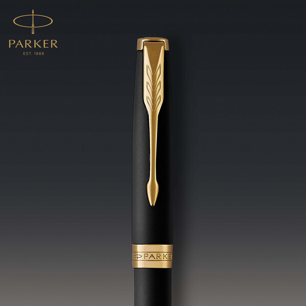 Parker SONNET Ballpoint Pen, Matte Black with Palladium Trim - Gold