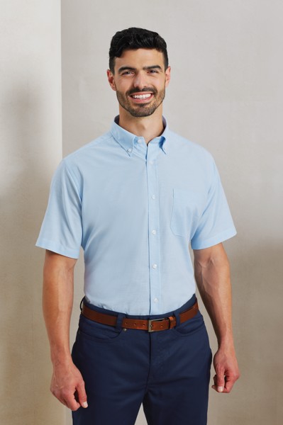 Men’S Short Sleeve Signature Oxford Shirt - White / XL/2XL
