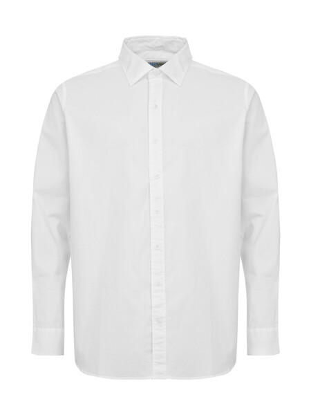 Cottover Gots Poplin Slim fit shirt man white 40