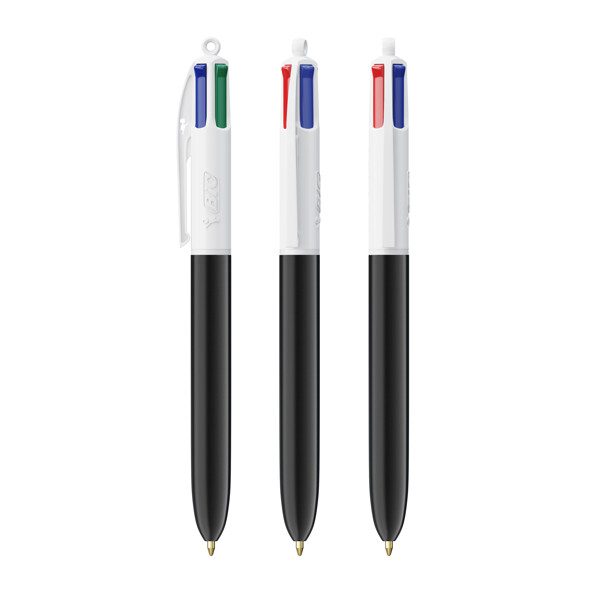 BIC® 4 Colours® Kugelschreiber - Weiß/Schwarz