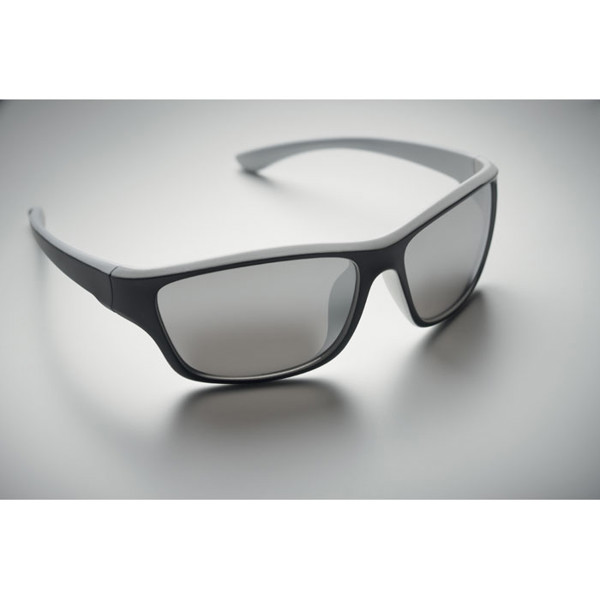 Mirrored sport sunglasses UV400 Yuma - White