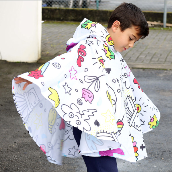 Customizable Waterproof Poncho Children