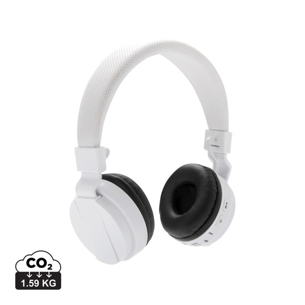 Casque sans fil pliable - Blanc