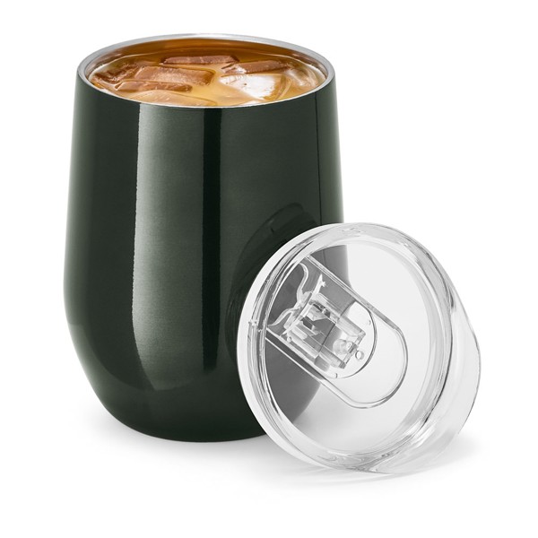 RONDE. Nerezový cestovní hrnek 400 ml - Ocelově Šedá