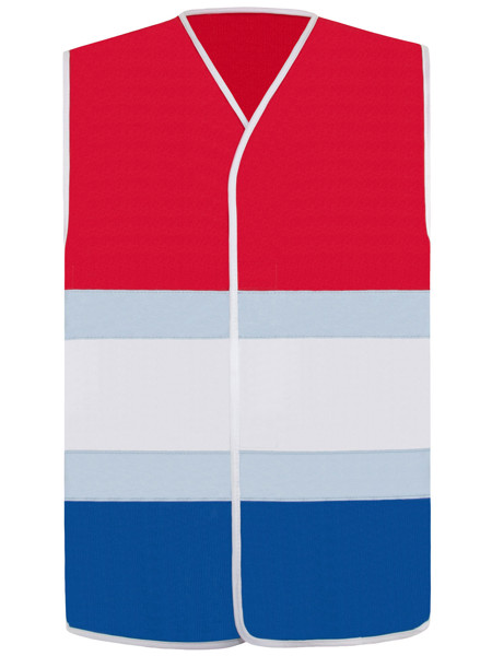 National Flag Safety Vest - Rosso Bianco Blu / L/XL