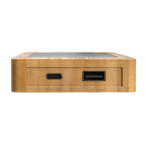 XD Collection solar powerbank 10000 mAh, bambus