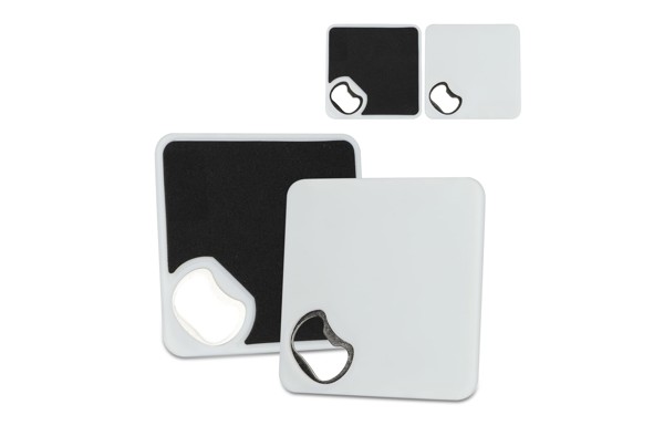 R-ABS coaster with bottle opener