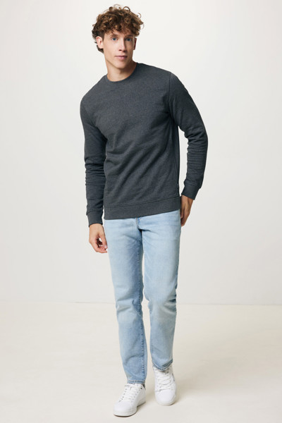 Iqoniq Denali recycled cotton crew neck undyed - Heather Anthracite / XXXL