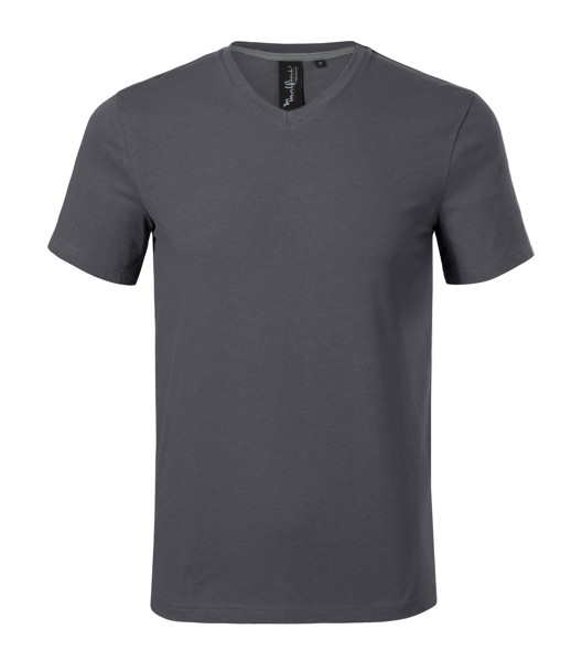 Tričko Pánské Malfini Premium® Action V-Neck - Light Anthracite / 2XL