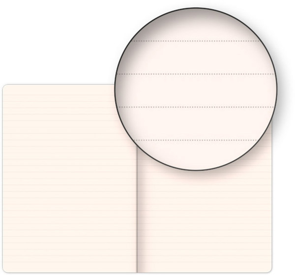 Notique Notes Vivella Classic Červený/Červený, Linkovaný, 15 x 21 cm