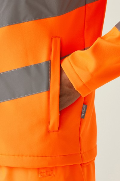 Hi-Vis Pro Contract Ablaze 2 Layer Softshell Jacket (Class 3) - Yellow / 3XL