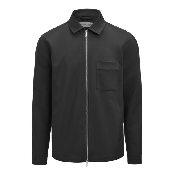 Modern Zip Overshirt Black XS