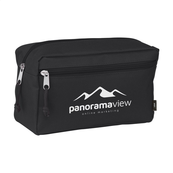 Stacey GRS RPET toiletry bag - Black