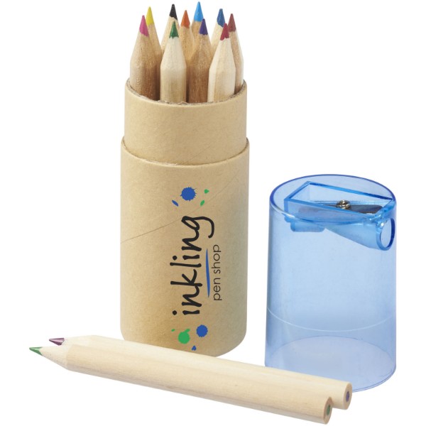 Set de 12 crayons de couleur avec taille-crayon Hef