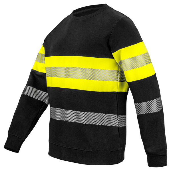 6129 Sweatshirt Roundneck Yellow/black XL