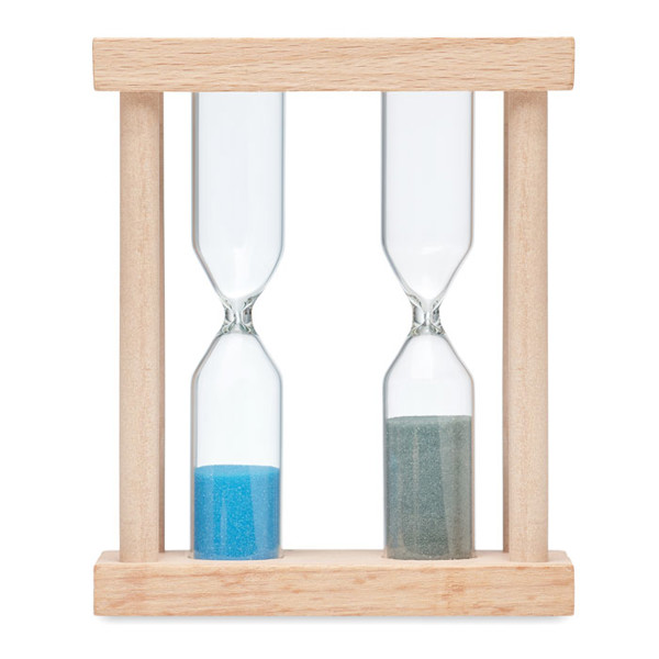 MB - Set of 2 wooden sand timers Bi