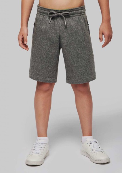 Kid's Fleece Multisport Bermuda Shorts - Black / 8/10