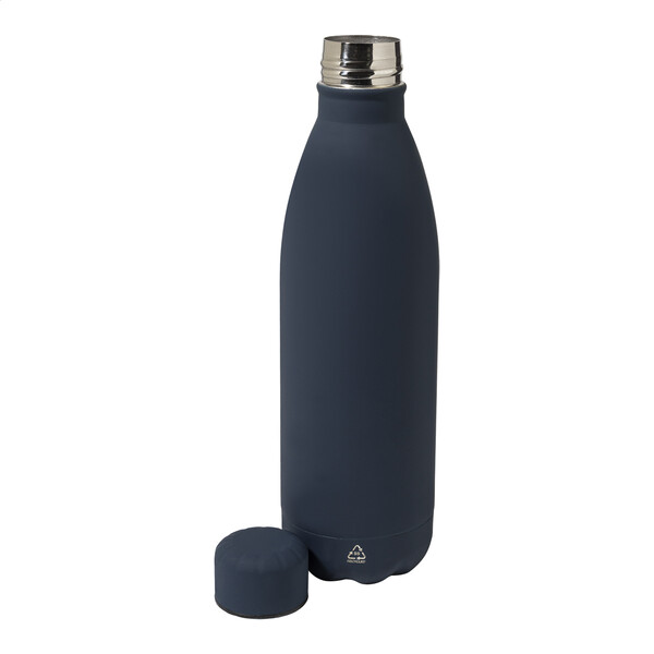 Bouteille en acier inoxydable recyclée Refill Soft - Bleu Foncé