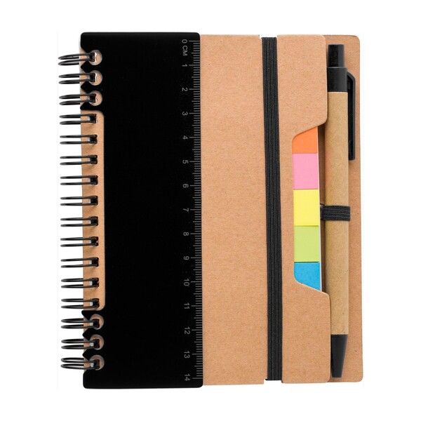 Caderno Stella | Papel reciclado | Pautado - preto
