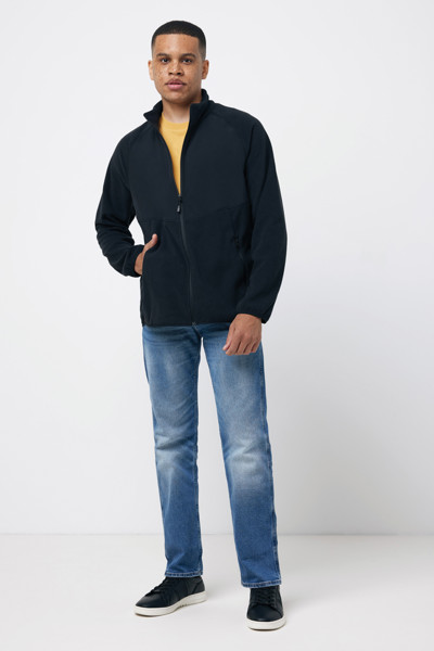 Iqoniq Talung recycled polyester microfleece zip through - Black / XS