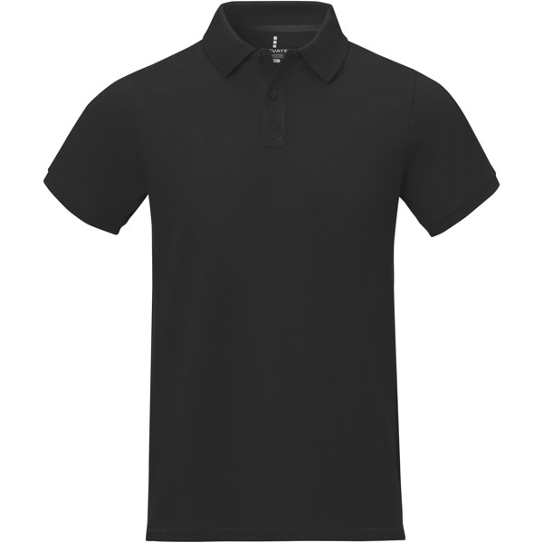 Calgary short sleeve men's polo - Solid Black / XL