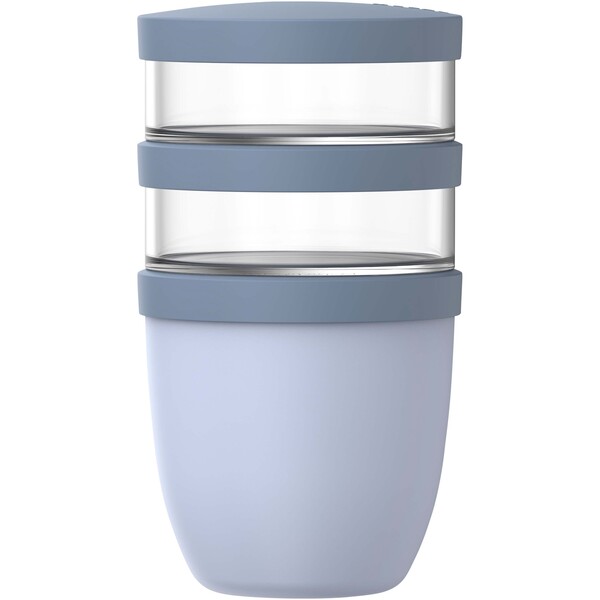Pot repas Mepal Ellipse 3 pièces de 500 ml + 2 x 200 ml - Bleu